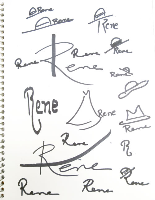 Rene logo sketches